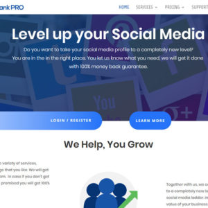 SocialRank PRO web development Portfolio: Web Development socialrankpro 300x300